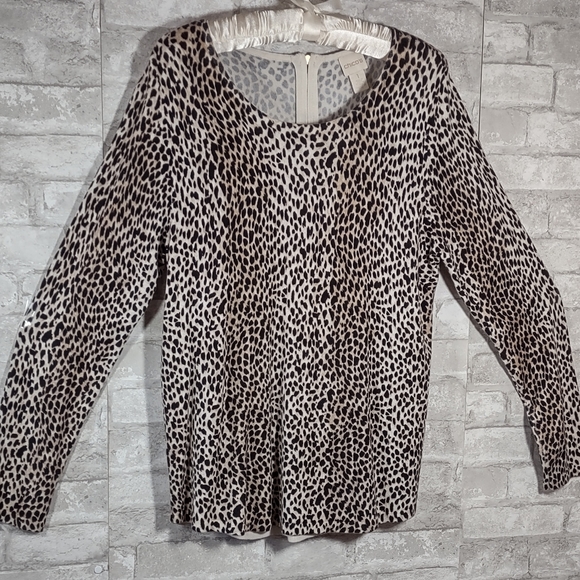 Chico's Leopard Print Sweater - Picture 1 of 6